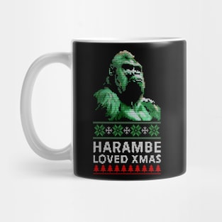 Harambe Loved Xmas -- Retro Ugly Sweater Mug